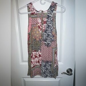 Bohemian Patchwork Sleeveless Dress